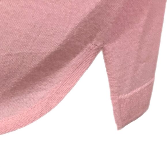 MADEWELL Sweater Southstart Women’s Pink Merino Wool Blend Scoop Neck High Low. - Picture 6 of 13